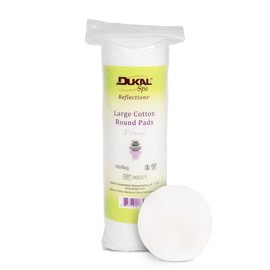 Dukal Reflections Large Cotton Rounds, 3" Spa Pads – 100 Count (1 Pack) | Soft, Ideal for Skincare & Makeup Removal