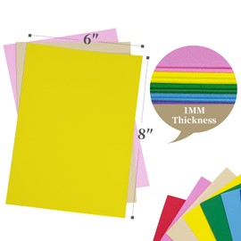 H.J. Immbir 118 Pack Foam Sheets Crafts, 8 x 6 Inch, Assorted 15 Colors 1mm Thick EVA Foam Paper Set for Crafts and DIY Arts