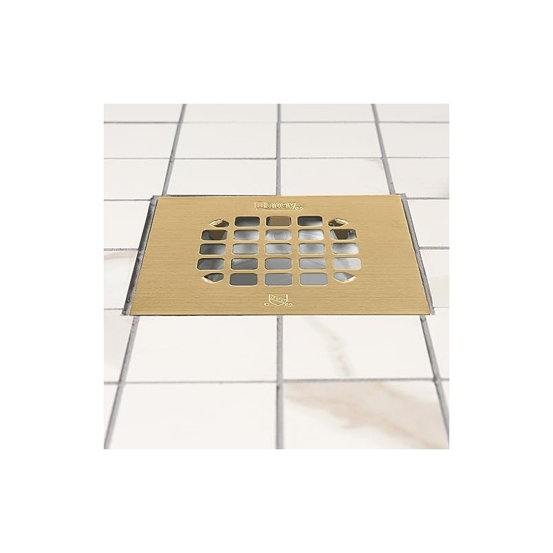 Oatey 42361 Universal 4-1/4 in. Snap-Tite Square Shower Strainer in
