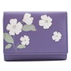 Mala Leather Sakura Flower Compact Tri-fold Purse - 3677 28