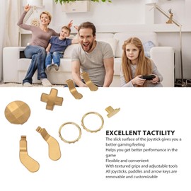15 in 1 Metal Thumbsticks for One Elite Series 2, Elite Series 2 Core Controller Gaming Accessories Replacement Parts, Metal Mod 6 Swap Joysticks, Paddles, D Pads, Tool (Gold)
