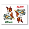 Basenji Dog Clean Dirty 3 1/2" x 2 1/2" Steel