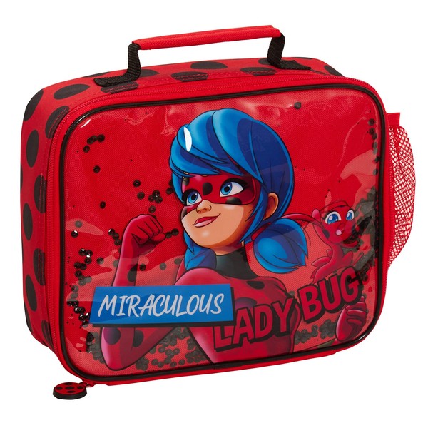 Miraculous Lunch Bag for Girls Red Ladybug Lunch Box with