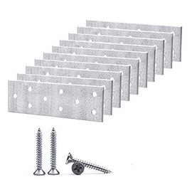 (Pack of 10) Screws Included Steel Flat Connector Plate 40 x 120 x 2mm