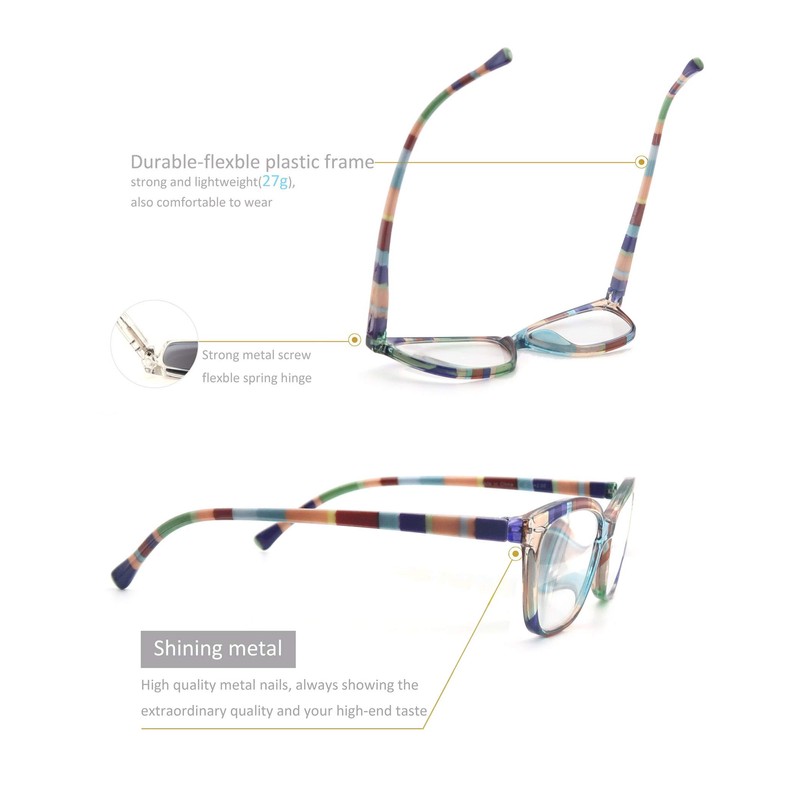 MODFANS Reading Glasses Women 4 Pack Ladies Readers Spring Hinge