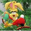 Generic March Hare Literary Character Ornament (Unique Shatterproof Design, Pastel/Neutral Plastic, 3" Hanging Ornament)