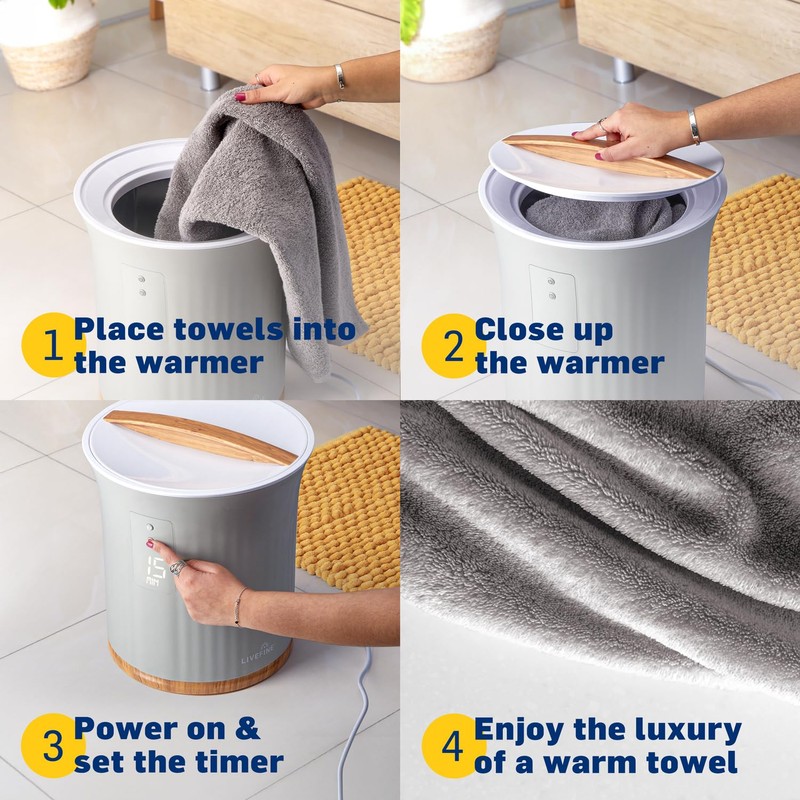 Live Fine Towel Warmer | Bucket Style Luxury Heater with