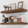 Axeman Floating Shelves, 2 Pack 8 Inch Deep Rustic Solid