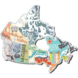 Canada RV Travel Map - Provinces & Territories Stickers - Vinyl Decals for Road Trips - Camper Accessories