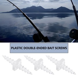 YINETTECH Pack of 20 Double-Sided Bait Screws for Carp Fishing 17.8 x 4.5 mm for Joining Two Baits for Use with Various Fishing Tackle Accessories Transparent