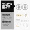 Kwikset Maven Front Door Knob with Lock and Key, SmartKey,
