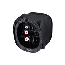 Lancer Tactical Portable Airsoft Target Tent-Black-Non Lethal BB Shooting Target (Black Large, Double Nylon Polyester w/ 3 Targets)