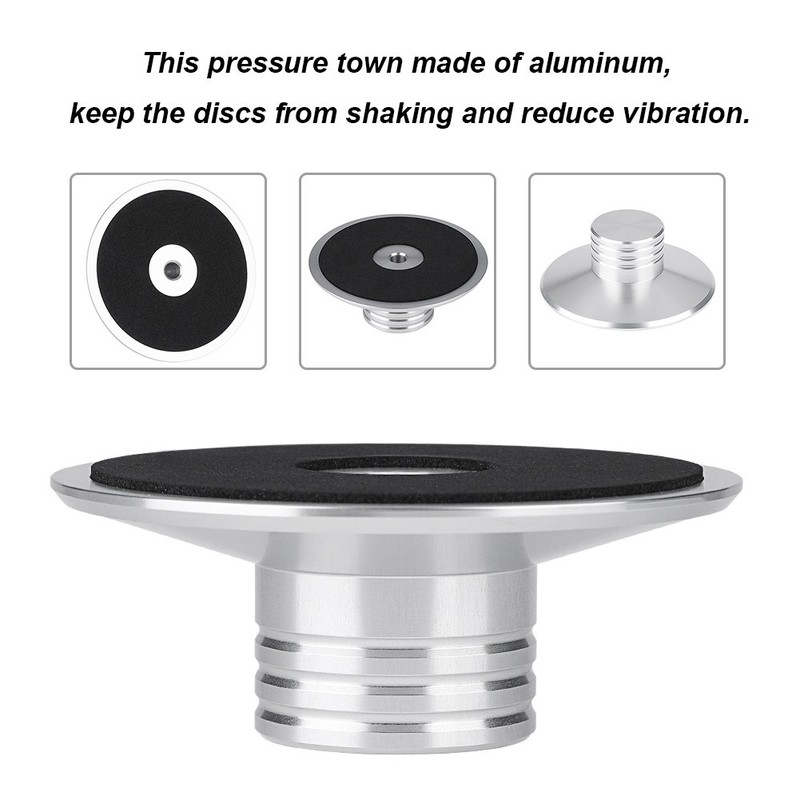 VBESTLIFE Black Record Weight Clamp LP Turntable Metal Disc Stabiliser