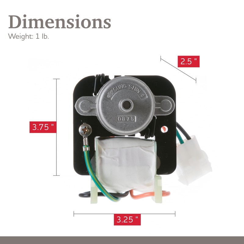 Parts Master Replacement for GE Refrigerator Condensor Fan Motor -
