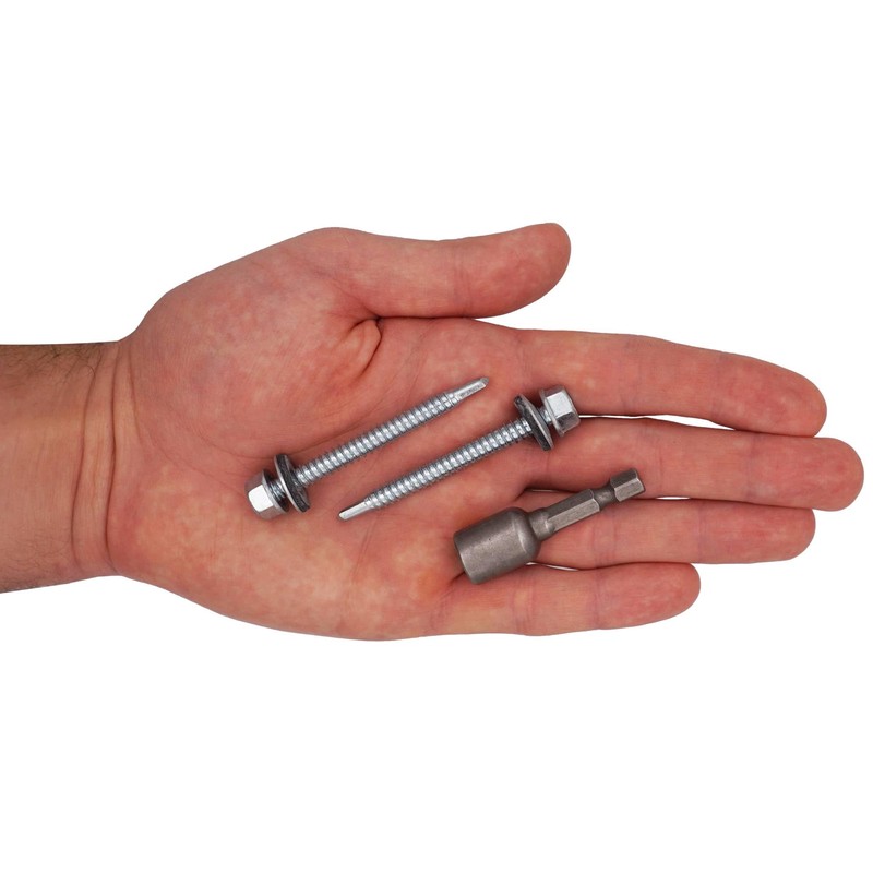 SKIR'CO Pack of 50 Galvanised Roofing Screws 6.3 x 60