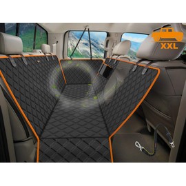 iBuddy XXL Dog Seat Cover for Trucks with Mesh Window Waterproof Dog Truck Hammock Durable Back Seat Cover for Full Size Pickup Trucks Machine Washable X-Large Truck Pet Seat Cover for Dodge Ram 1500