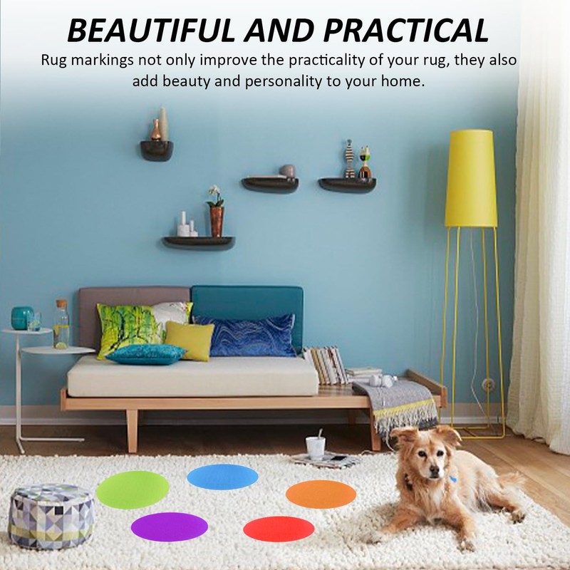 30 Round Carpet Markers, 1 Storage Bag, Classroom Floor Markers,
