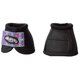 Weaver Leather Ballistic No-Turn Bell Boots, Black/Purple Geo, Small