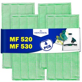 MONTERAL 4 x Microfibre Cloths MF520 MF530 Cleaning Cloths Floor Mop Electric for Vorwerk Kobold SP520 SP530