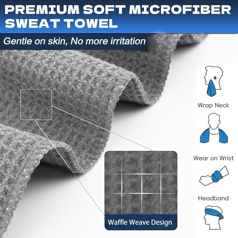 Vnoss Microfiber Gym Towels for Working Out, Quickly Dry Yoga