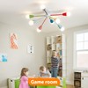 Aleslsop Colorful Chandelier, Modern Sputnik Chandelier, 8-Light Kids Light Fixture