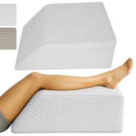 Xtra-Comfort Leg Elevation Pillow for Sleeping, Swelling, Post Surgery - Memory Foam Bed Wedge Pillow- Support Cushion for Pregnancy, Leg, Foot Rest