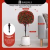 BAIJIALI Artificial Trees,2 Set of 16'' UV Resistant Fake Evergreen