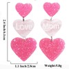 UAREBST Love Mom Heart Dangle Earrings for Women, Mother's Day
