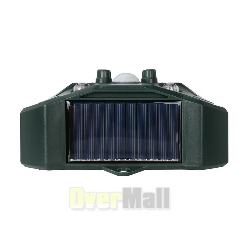 Ultrasonic Solar Animal Repeller 5 Modes with Motion Sensor Flashing