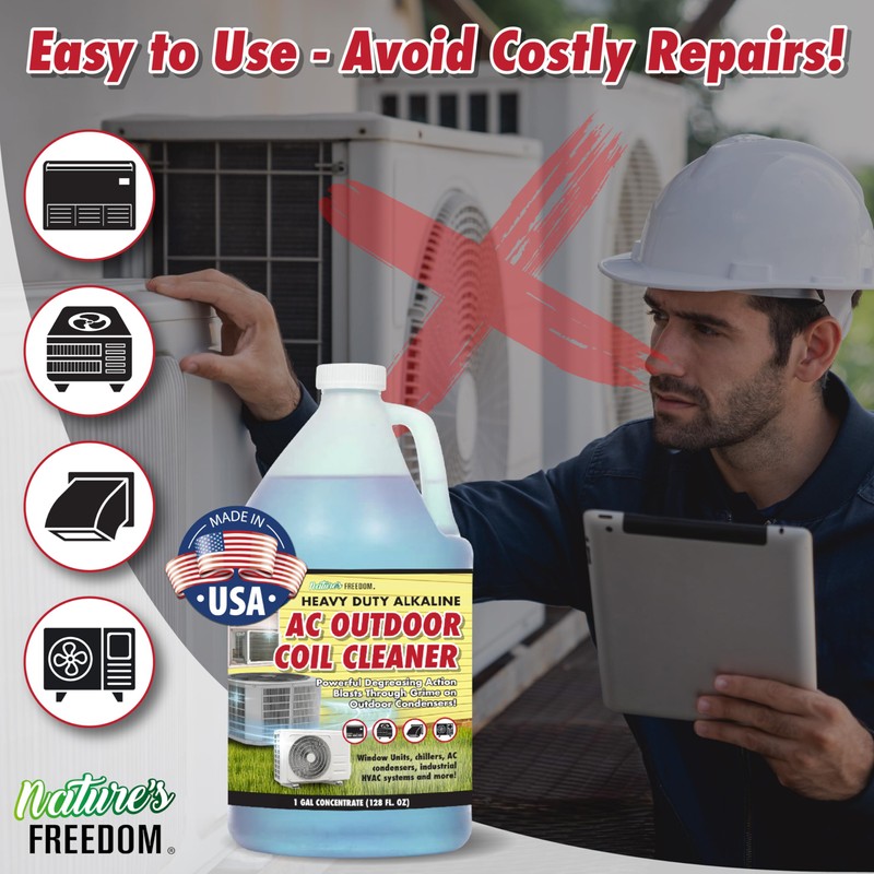 Nature's Freedom HVAC Coil Cleaner – Heavy Duty Alkaline Formula