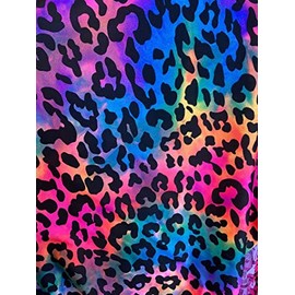 58" Wide 4-Way Stretch Spandex Fabric | Swimwear Dancewear Activewear | Sold by The Yard (Multi Leopard)