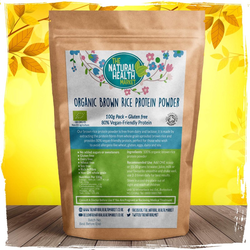 Organic Brown Rice Protein Powder by The Natural Health Market