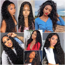 Deep Wave Bundles Human Hair Natural Color Double Weft Weave Extensions Hair 24 26 28 Inch 8A Grade Brazilian Loose Deep Wave Human Hair 3 Bundles 300g Soft And Healthy for Women