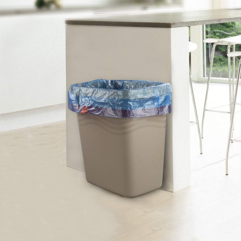 Yarebest 10 Liter Drawstring Bin Liners, Blue Trash Bags, 110
