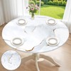 Dremisland 150cm Waterproof Round Tablecloth White Marble Tablecloth Outdoor Garden