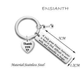 ENSIANTH Fitness Instructor Gift A Truly Great Fitness Instructor is Hard to Find Keychain Personal Trainer Gift Instructor Thank You Gift (Fitness Instructor)