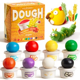 Jar Melo Wheat Modeling Dough – 8 Pack Non-Toxic & Safe, 2 oz Each Can, Soft & Colorful Dough for Kids Arts & Crafts, Preschool Sensory Toy, Toddler Party Favors, Back to School & Gifts for Ages 2-4