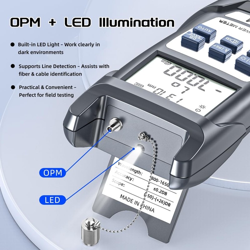 Fiber Optic Cable Tester & Power Meter - Portable Optical