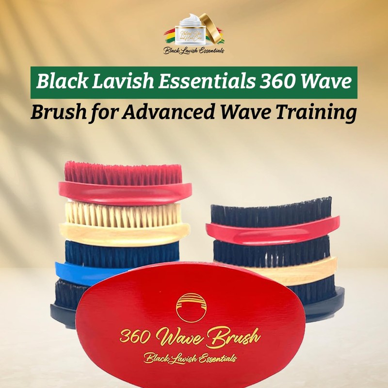360 Wave Brush, Build Deeper Waves, Soft & Hard Boar