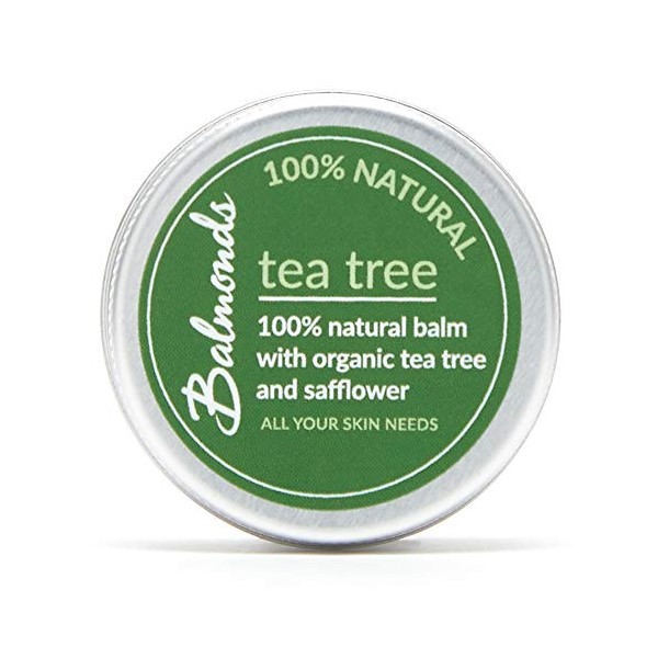 Balmonds Tea Tree Balm for Cold Sores Fungal Conditions Acne Spots and Insect Bites (15ml)