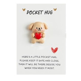 Pocket Hug A Little Dog Pocket Hug,Positive Gift for Women Get Well Soon Tinking of You Gift, Lovers, Birthday, Wedding Valentines for Women (dog)