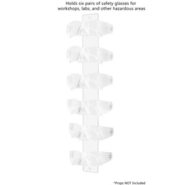 Marketing Holders 12 Pack Sunglasses Display 6 Tier with Hardware Wall Mount Eyeglasses Optical Outlets Medical Laboratory Clear Acrylic Organizing Rack