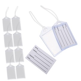 Bag Tags 10pcs Transparent Luggage Tag for Suitcases for Cruise Ships Luggage Tag Holders Id Badges Tags Cruise Accessories Must Haves