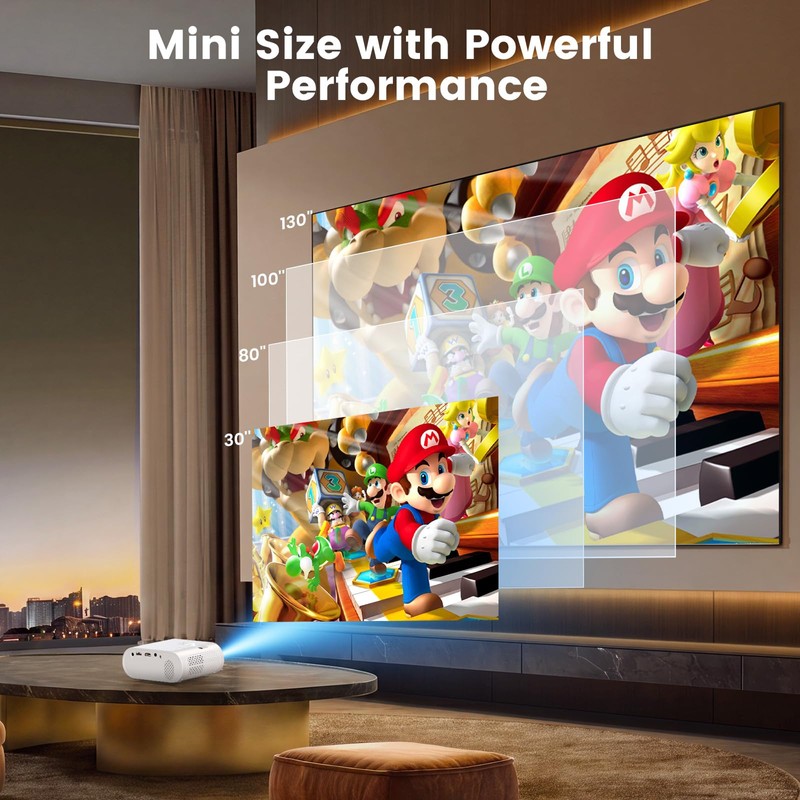 YOWHICK Mini Portable Projector for Home Theater & Movie