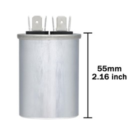VEXUNGA 8uF 8 MFD 370VAC 440VAC 450VAC 50/60Hz CBB65B Round Run Start Capacitor for AC Unit Fan Motor Start or Pool Pump or Air Condenser Straight Cool