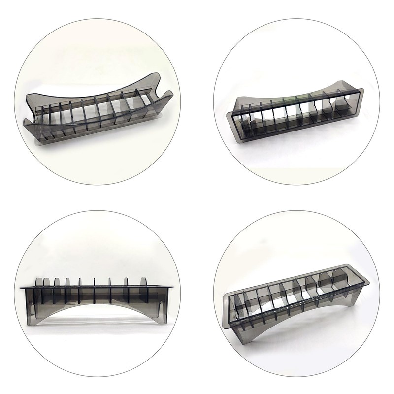 Rectangular Clipper Guard Holder, Plastic Blade Organizer for 10 Blades