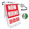 Now Hiring (24" X 36") Standard A-Frame Signicade, Includes Decal