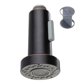 Angle Simple Kitchen Faucet Head, G 1/2 or 13/16 Inch Male Thread, Tested to NSF/ANSI/CAN 61 & 372, Sink Faucet Sprayer Replacement, Stream and Spray Mode, Oil Rubbed Bronze