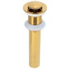 Gold Sink Drain without Overflow Anti Clog Bathroom Faucet Wash
