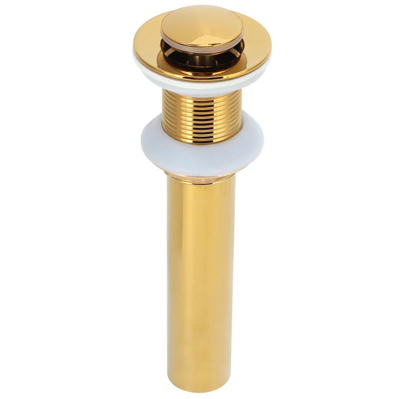 Gold Sink Drain without Overflow Anti Clog Bathroom Faucet Wash